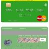 Editable India Punjab and Sind Bank mastercard Templates