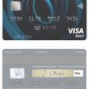 Editable Japan Chiba Bank visa card Templates in PSD Format