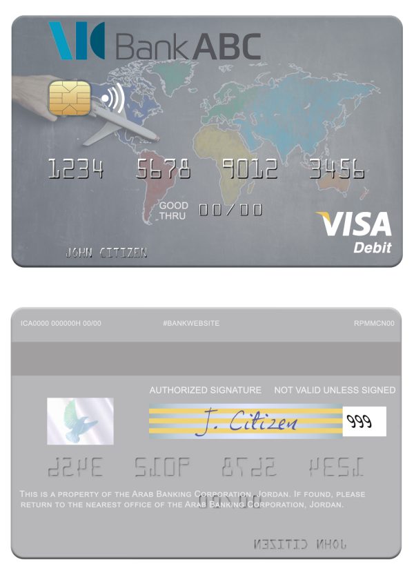 Jordan Arab Banking Corporation ABC visa card 600x833 - Cart