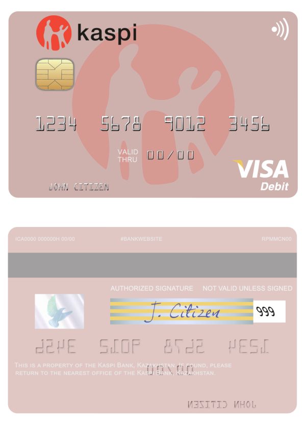 Kazakhstan Kaspi Bank visa card 600x833 - Cart