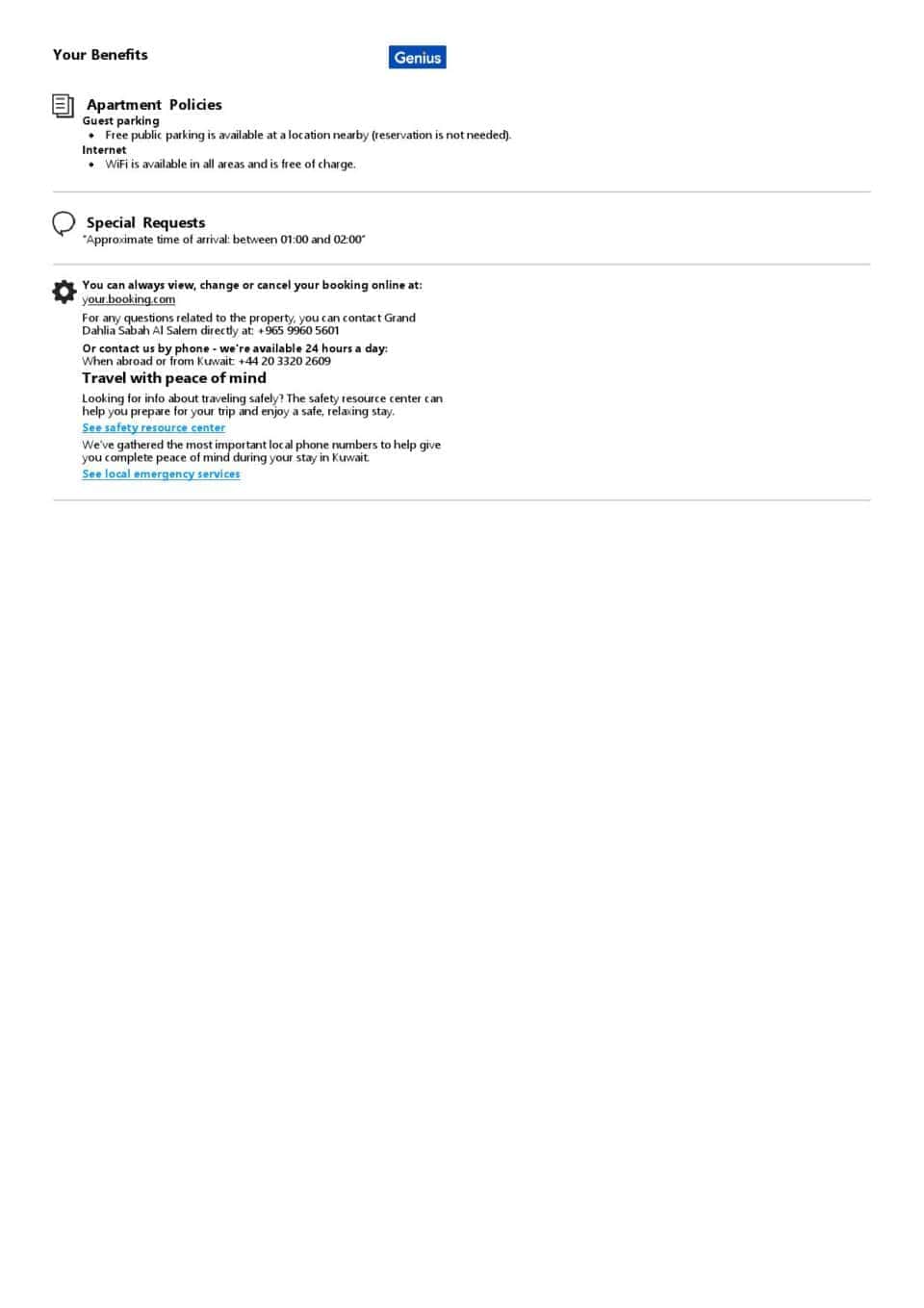 Customizable Kuwait Airbnb Reservation Template | Word & PDF Formats