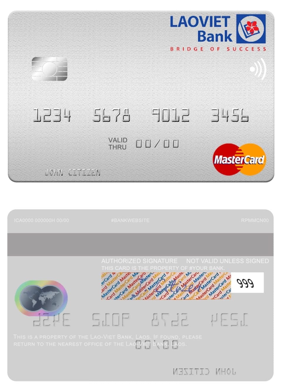 Fillable Laos Lao-Viet mastercard Templates | Layer-Based PSD