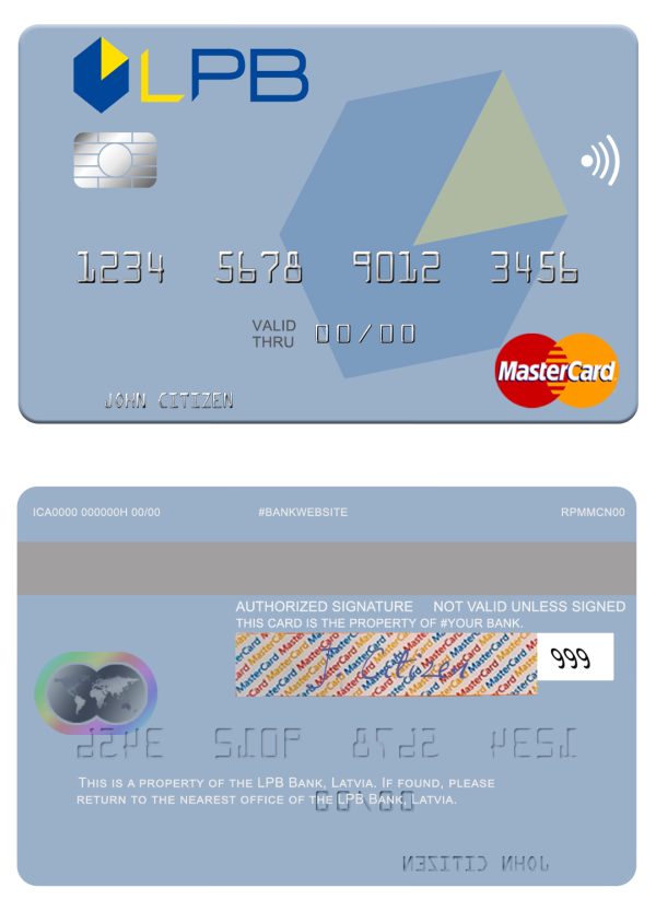 Editable Belize Choice bank mastercard Templates in PSD Format