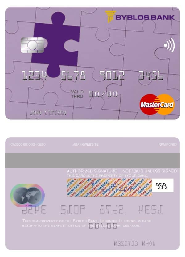 Editable Andorra Morabank mastercard Templates in PSD Format