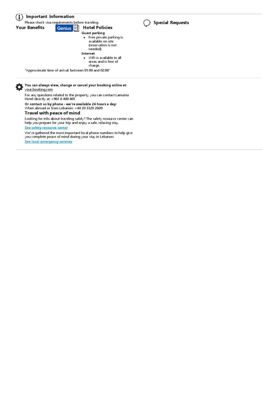 Customizable Lebanon Airbnb Reservation Template | Word & PDF Formats