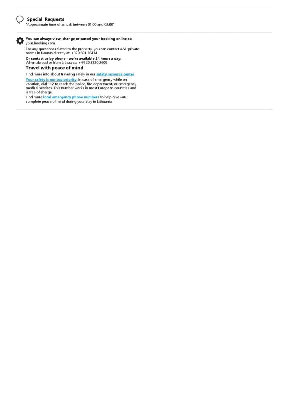 Editable Lithuania Hotel Booking Form Template | Fillable PDF