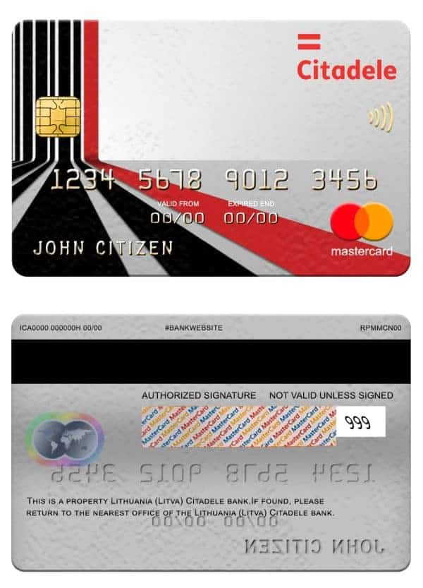 American Express Bank Credit Card psd template