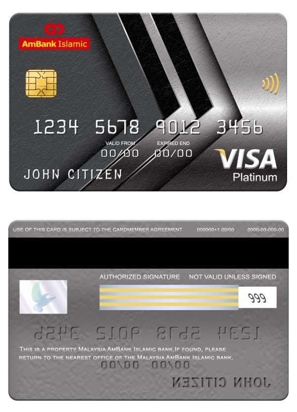 American Express Bank Credit Card psd template