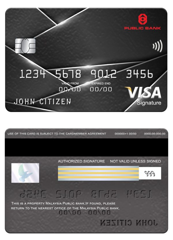 Hypo Credit Card psd template