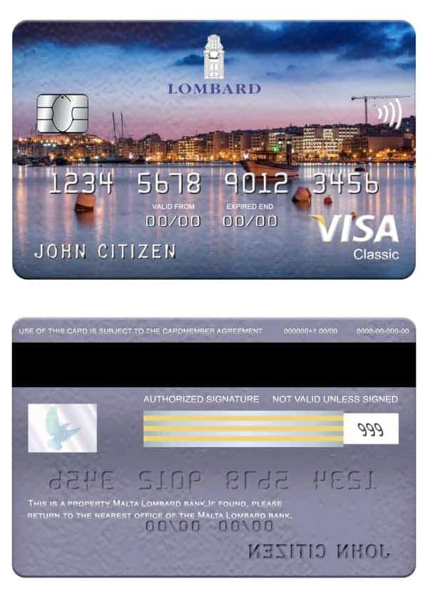 Hong Kong HSBC bank Visa Platinum credit card statement template in Word and PDF format