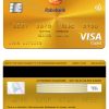 Editable Netherlands Rabobank visa gold card Templates in PSD Format