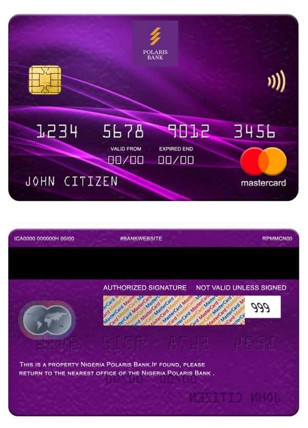 American Express Bank Credit Card psd template