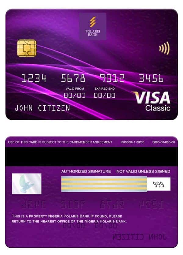 American Express Bank Credit Card psd template