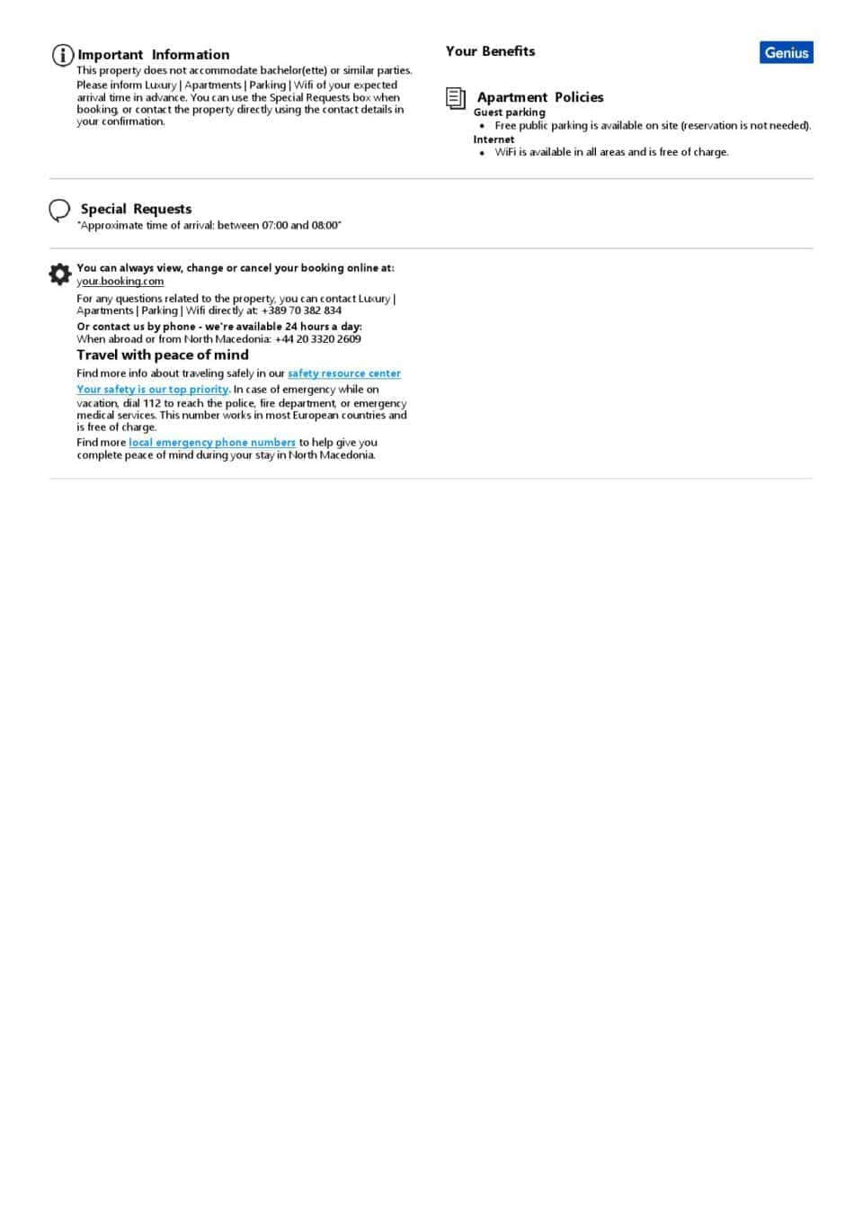 Editable North Macedonia Hotel Booking Form Template | Fillable PDF