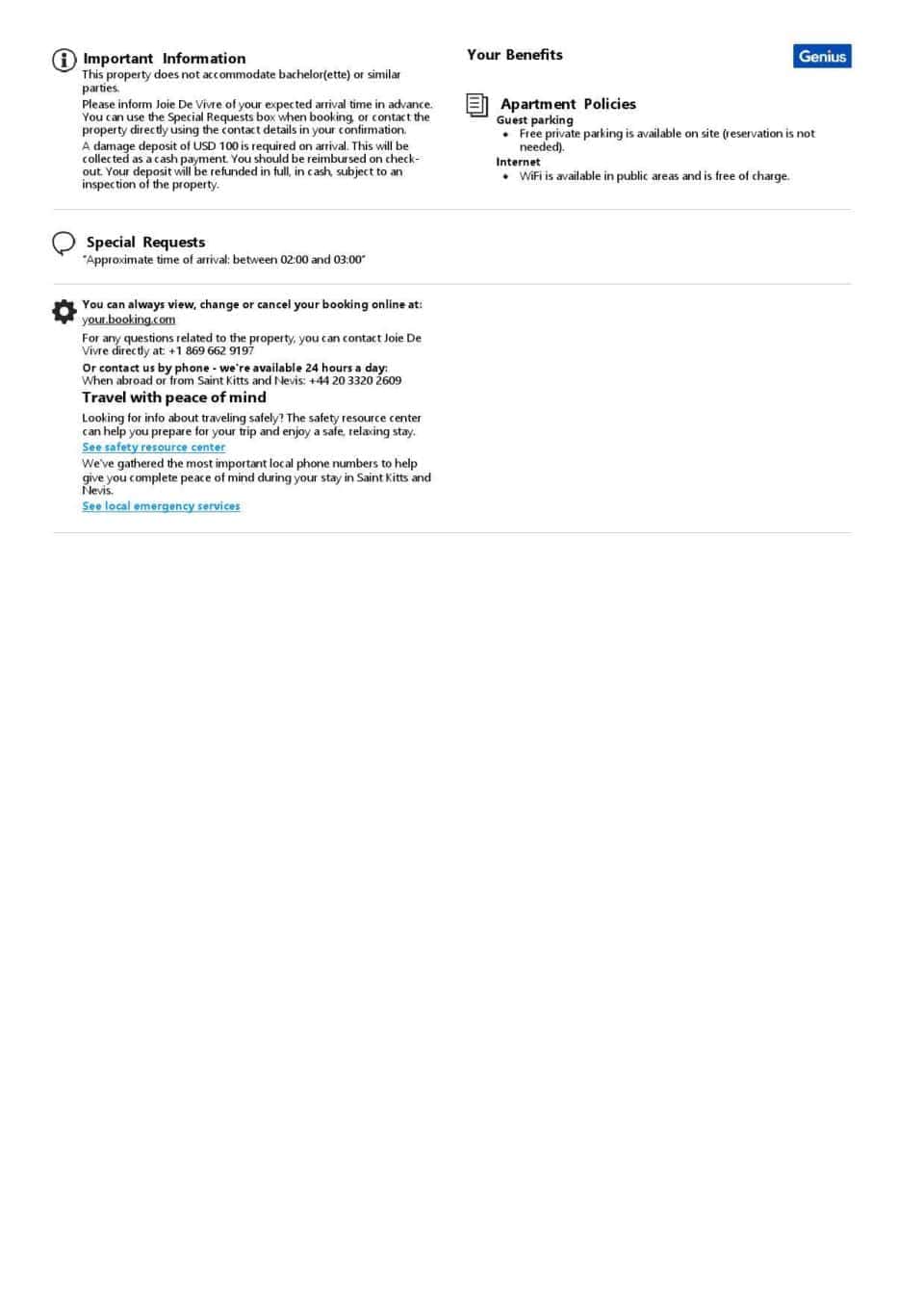 Editable Saint Kitts and Nevis Hotel Booking Form Template | Fillable PDF