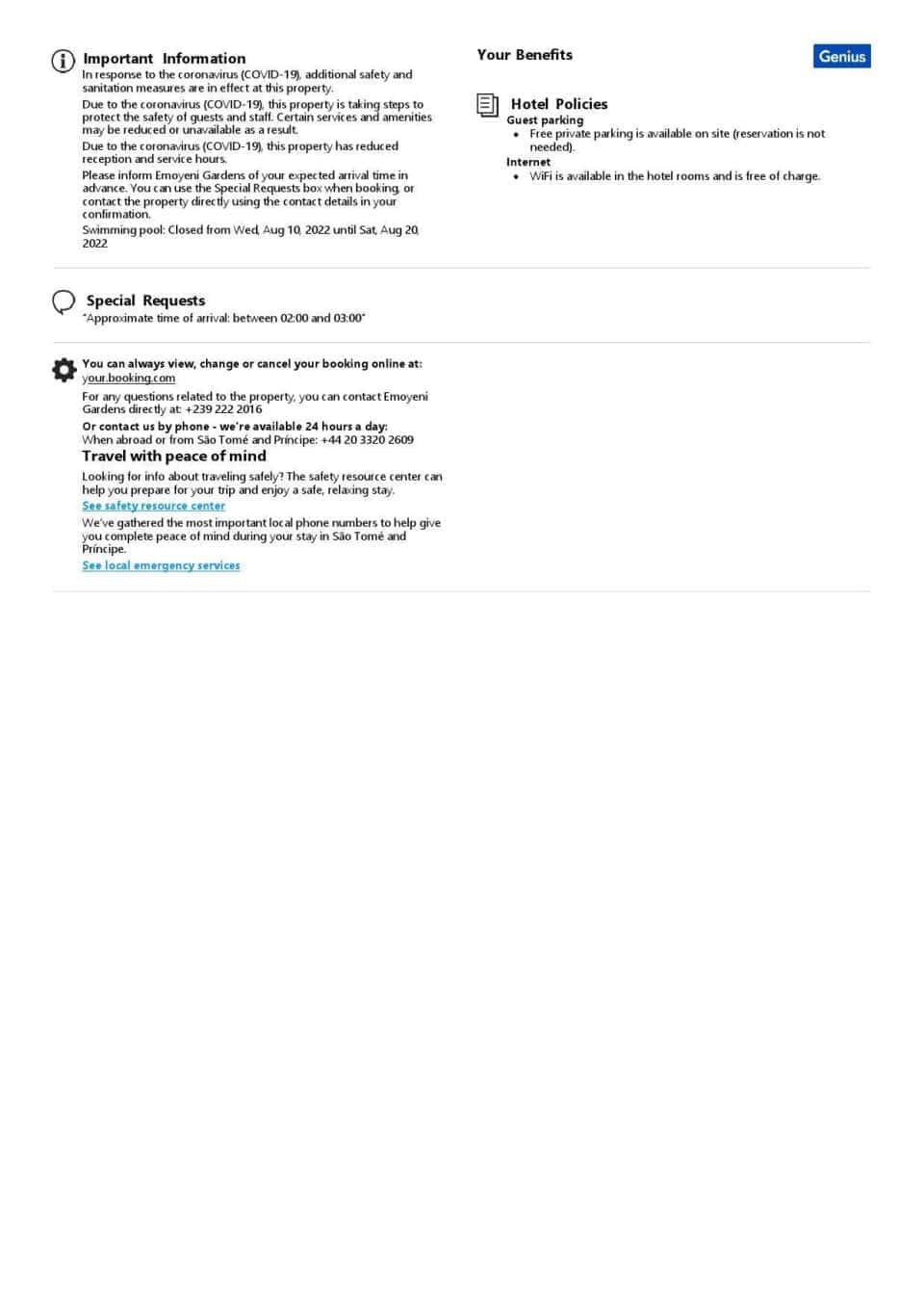 Customizable Sao Tome and Principe Airbnb Reservation Template | Word & PDF Formats