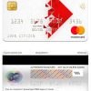 Editable Singapore HSBC bank mastercard Templates