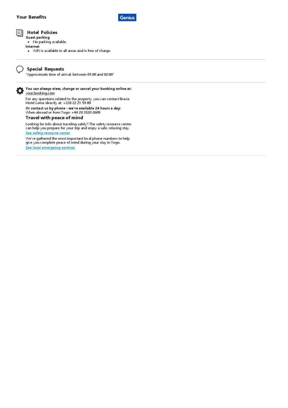 Customizable Togo Airbnb Reservation Template | Word & PDF Formats