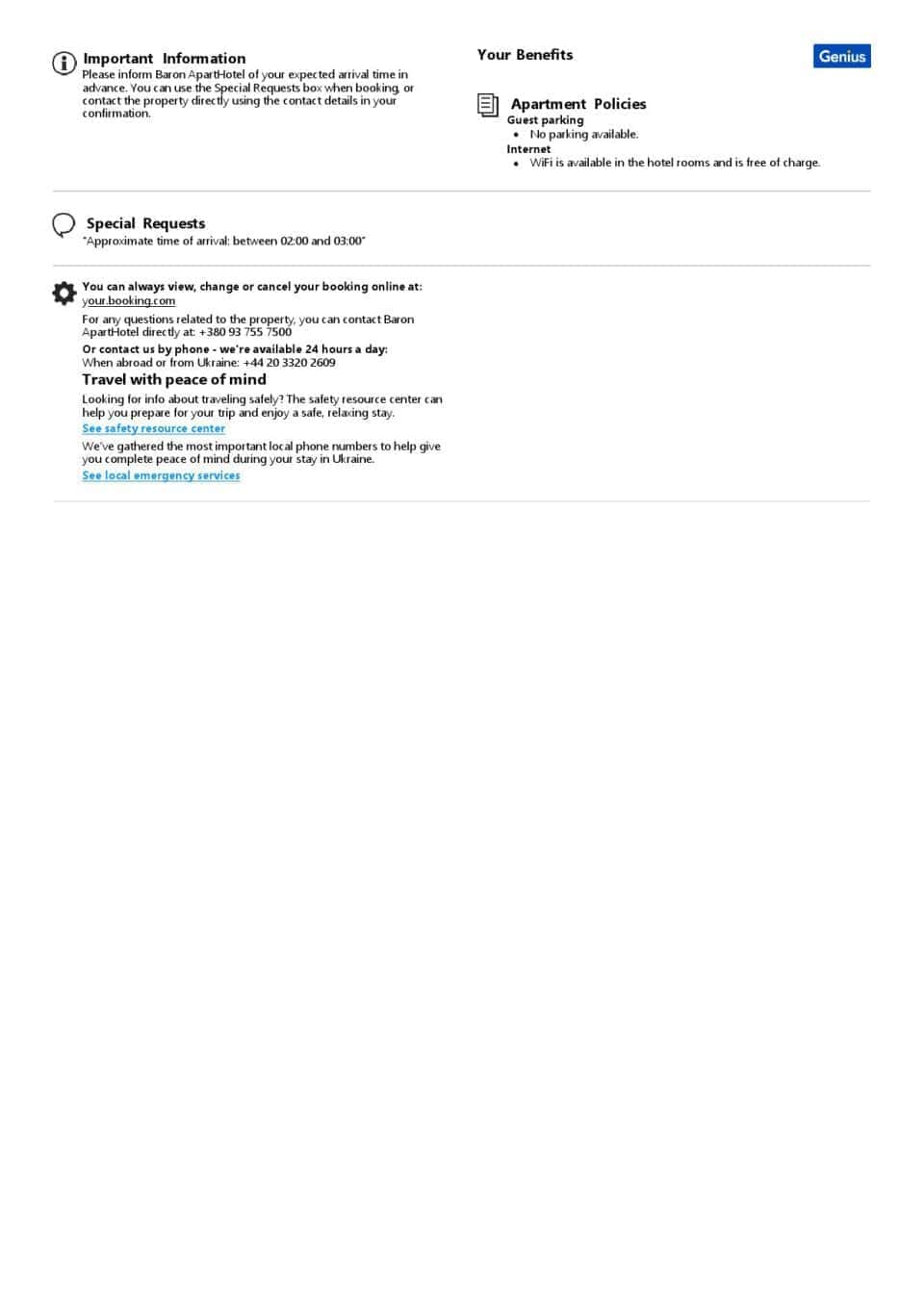Customizable Ukraine Airbnb Reservation Template | Word & PDF Formats