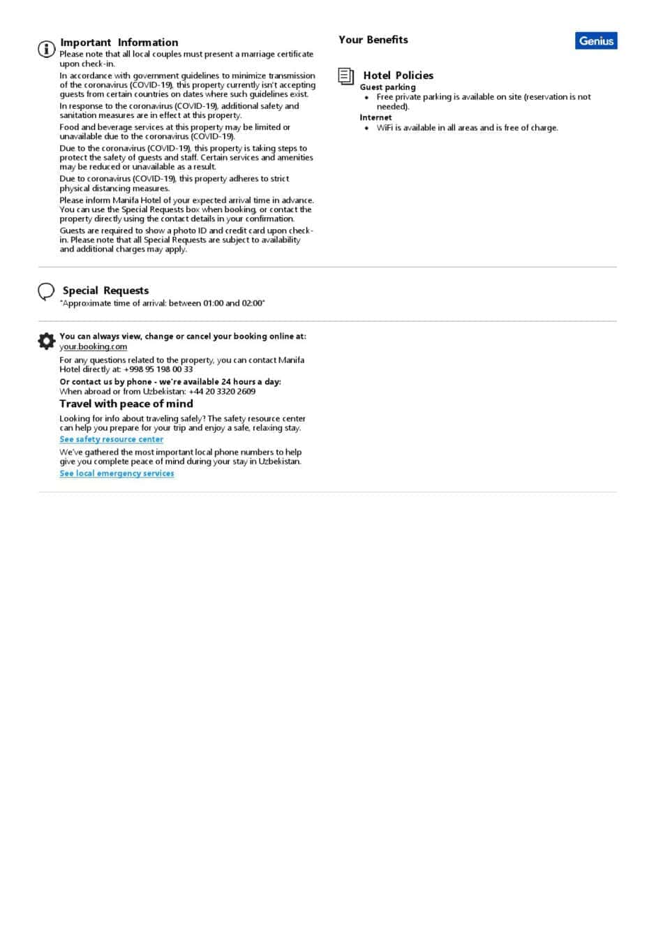 Customizable Uzbekistan Airbnb Reservation Template | Word & PDF Formats