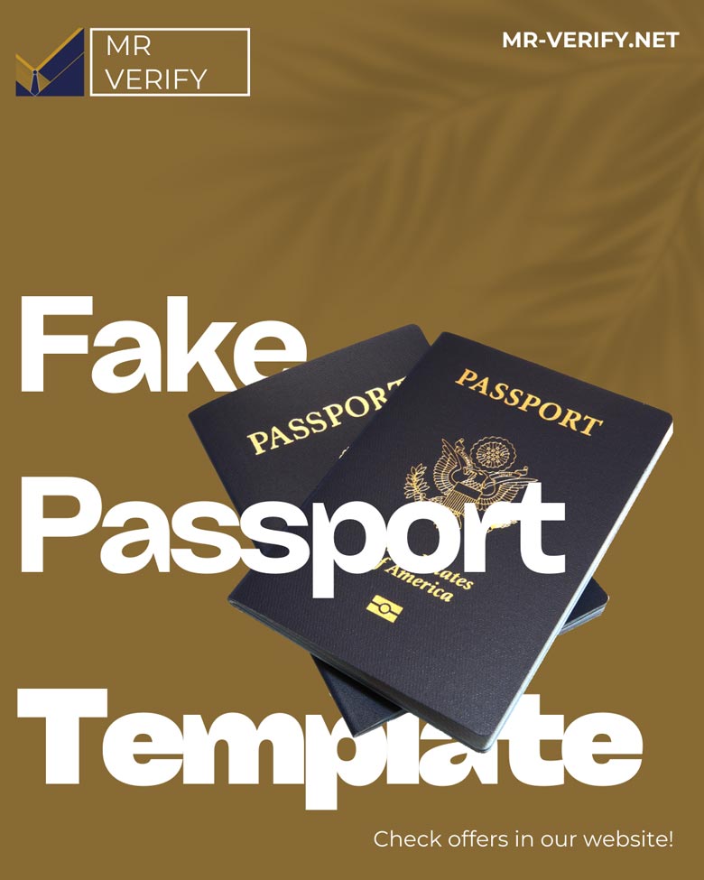 Fake passport template