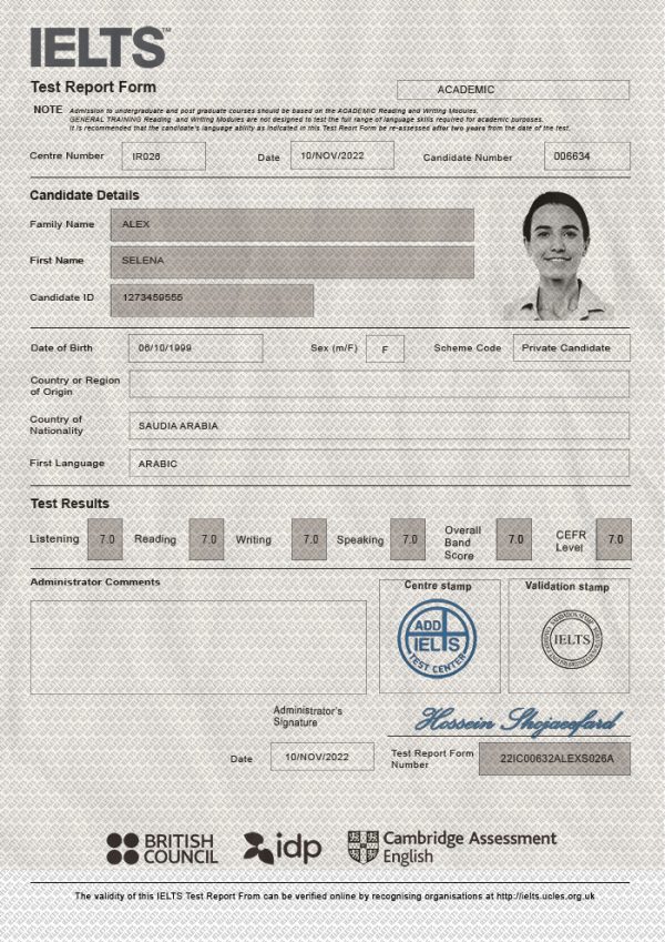 Buy Fake IELTS Certificate | Blank IELTS PSD Template