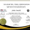 Fake Ninja TEFL Certificate PSD Template