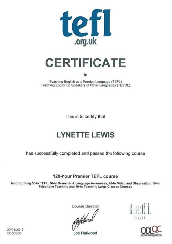 Fake UK TEFL Certificate PSD Template (version 1)