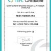 Fake TEFL Graduate Certificate PSD Template