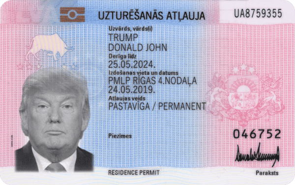 Latvia Residence Permit PSD Template 1200DPI