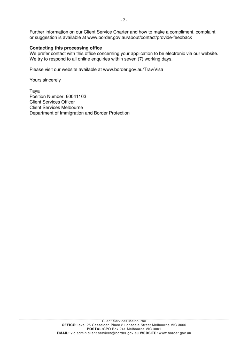 Australia e-visa Word and PDF template