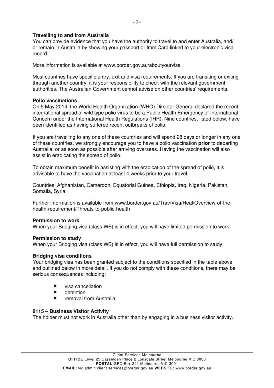 Australia e-visa Word and PDF template