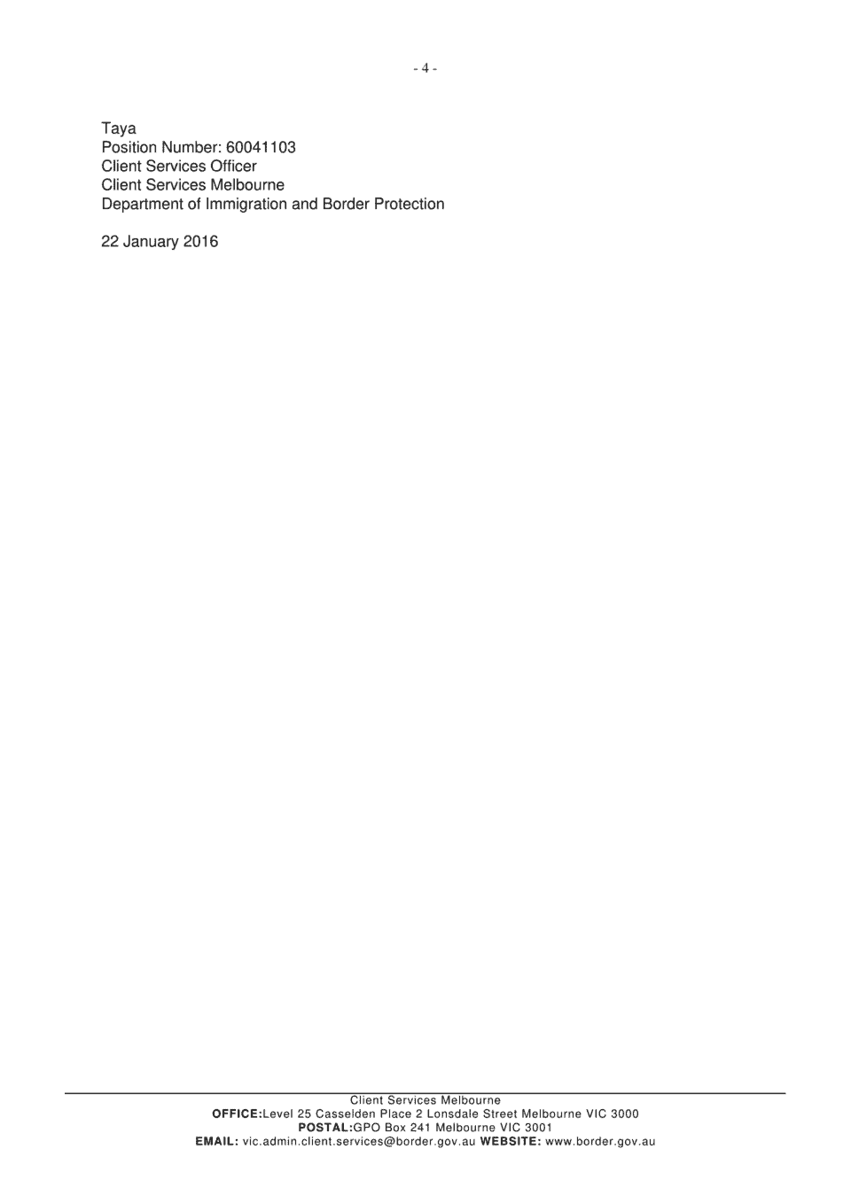 Australia e-visa Word and PDF template