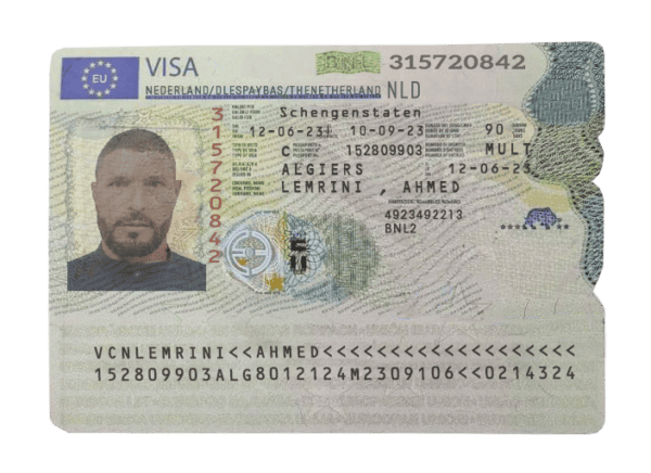 nederland schengen visa PSD template