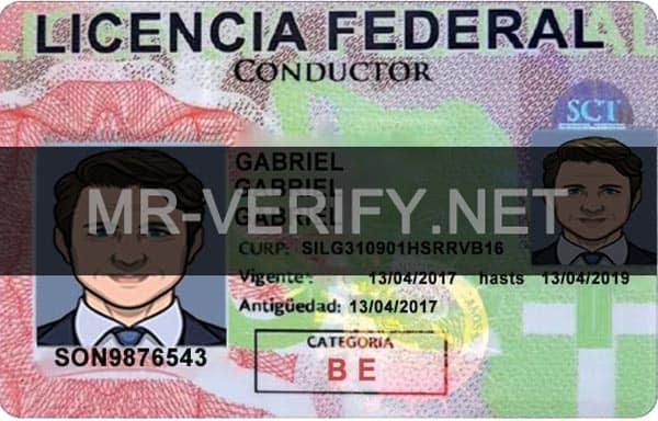 mexico driver license front template - Mexico Driver License PSD Template