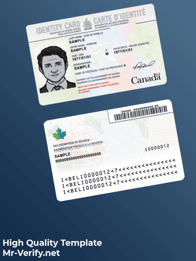 Canada ID Card PSD Template