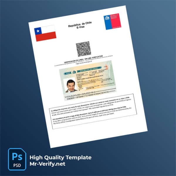 Chile evisa word and pdf template
