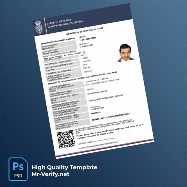 Sebria evisa word and pdf template