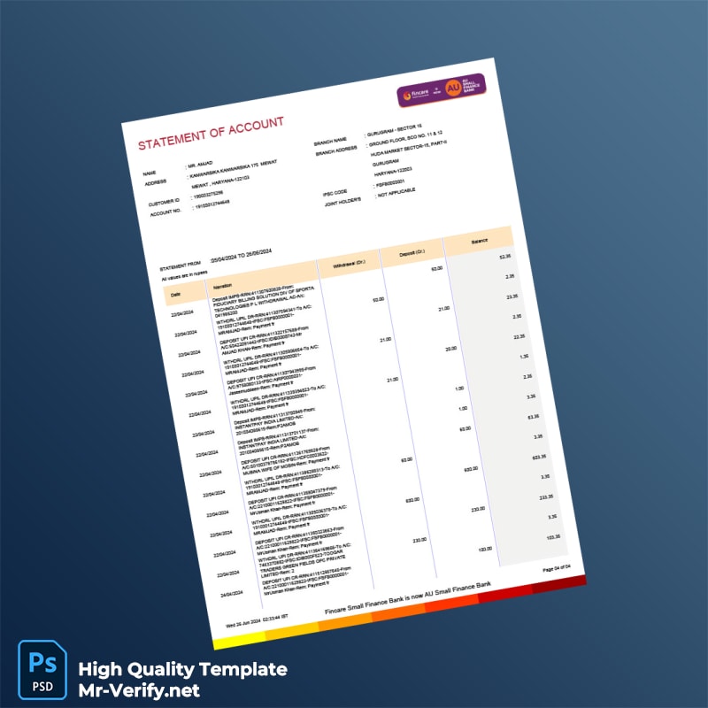 Bank Statement Template in Word and PDF formats 15 page Bank Statement Template in Word and PDF formats 15 page
