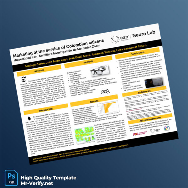 Colombia Universidad EAN Editable Poster Template in Word and PDF formats