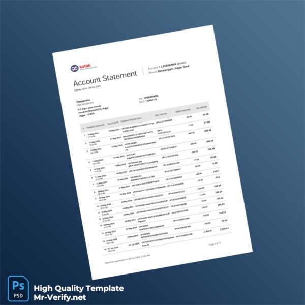 Country_ Bank_Issuer_ Document Type_ Account Statement Editable Account Statement Template in Word and PDF formats 6 page