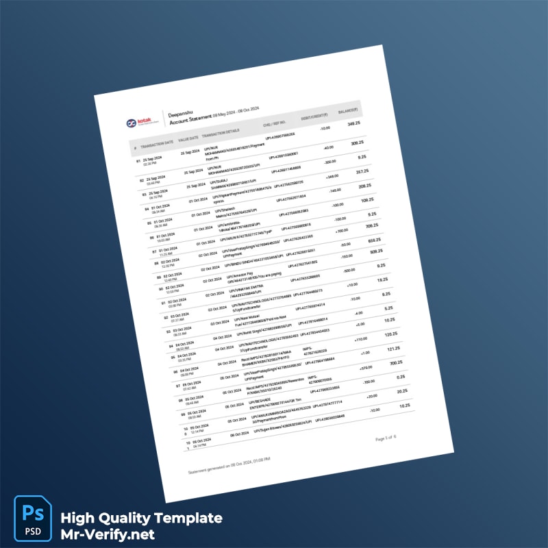 Country_ Bank_Issuer_ Document Type_ Account Statement Editable Account Statement Template in Word and PDF formats 6 page