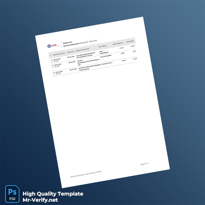 Country_ Bank_Issuer_ Document Type_ Account Statement Editable Account Statement Template in Word and PDF formats 6 page