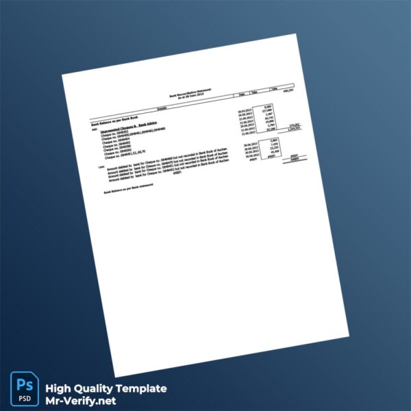 Country_ Bank_Issuer_ Document Type_ Bank Reconciliation Statement Template in Word and PDF formats