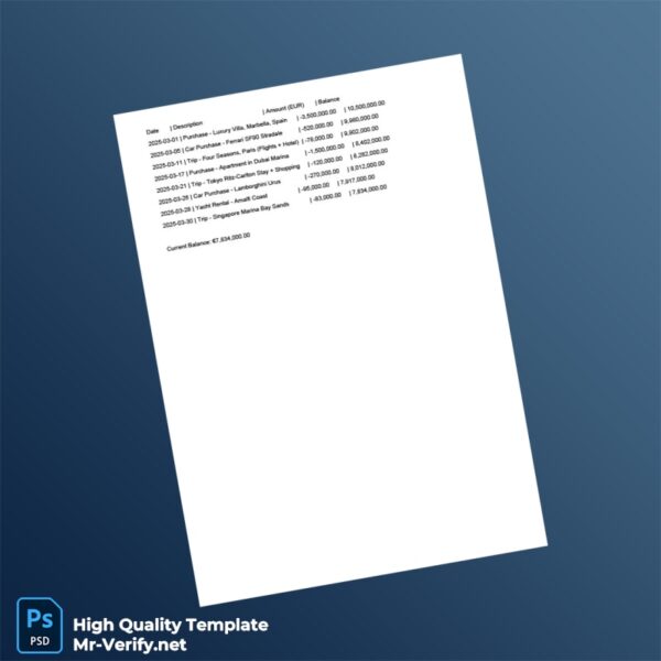 Country_ Bank_Issuer_ Document Type_ Prank Bank Statement Template in Word and PDF formats 5 page