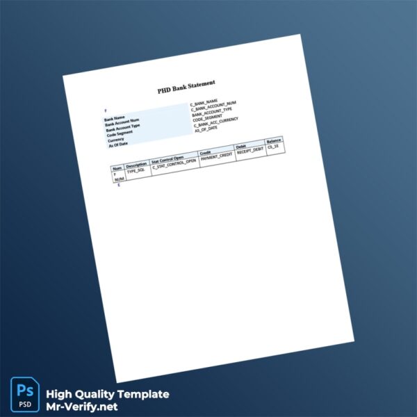 Country_ Bank_Issuer_ PHD Bank Document Type_ Bank Statement Editable Bank Statement Template in Word and PDF formats