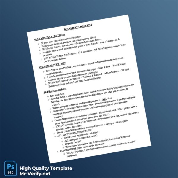Country_ Company_Authority issuer _ Document Type_ Document Checklist Editable Document Checklist Template in Word and PDF forma