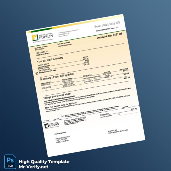Country_ Company_Authority issuer _ Document Type_ Utility Bill Editable Utility Bill Template in Word and PDF formats
