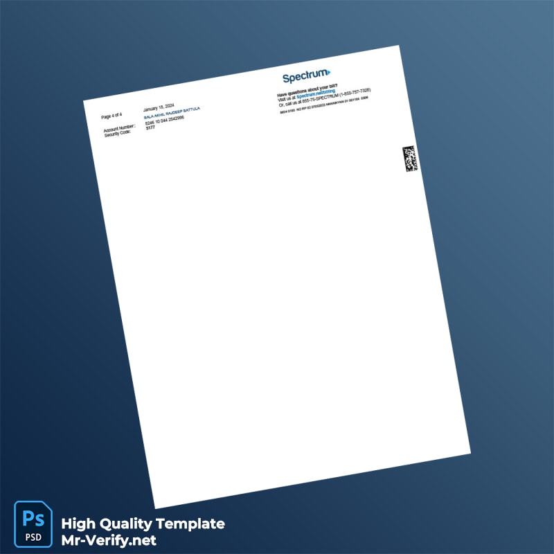 Country_ Company_Authority issuer _ Spectrum Document Type_ Utility Bill Editable Utility Bill Template in Word and PDF formats 4 page
