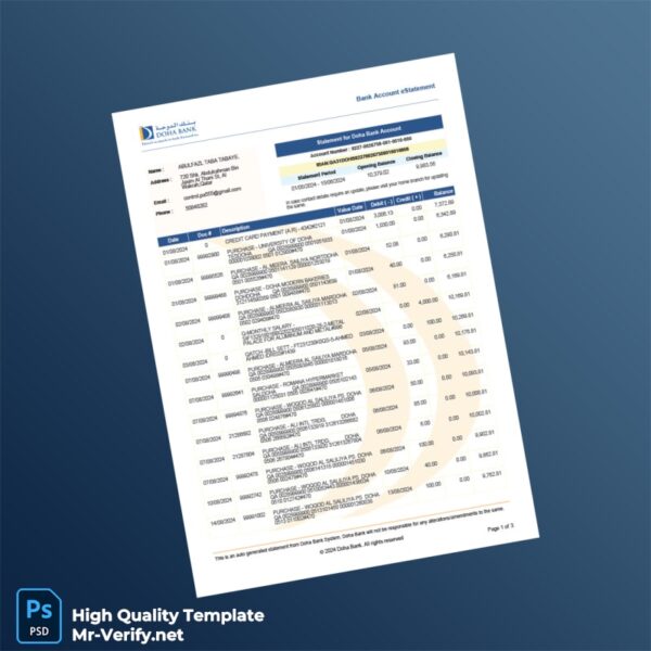 Doha Bank Statement _ PDF _ Banking Technology _ Money 3 page